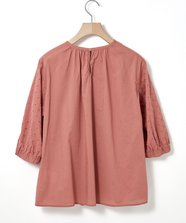 袖刺繍 プルオーバー ブラウス