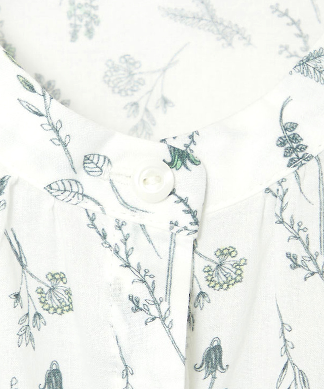 花柄 フレンチスリーブ ブラウス