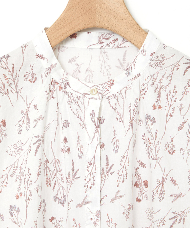 花柄 フレンチスリーブ ブラウス