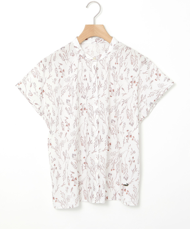 花柄 フレンチスリーブ ブラウス