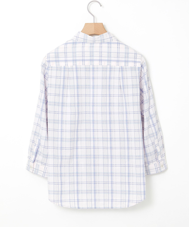 スノーコットン 七分袖 ブラウス【接触冷感】