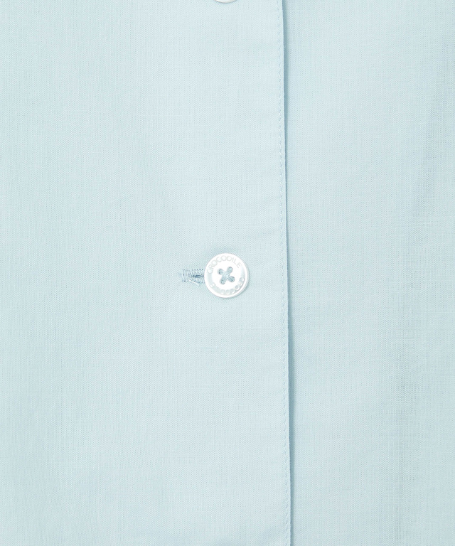 袖刺繍 オープンカラー ブラウス