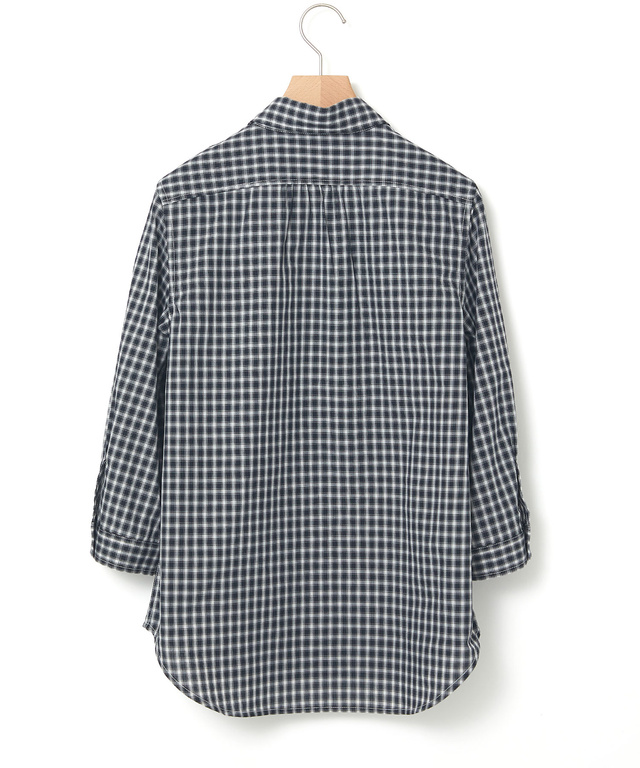 チェック 七分袖 ブラウス【オンラインショップ・一部店舗限定】