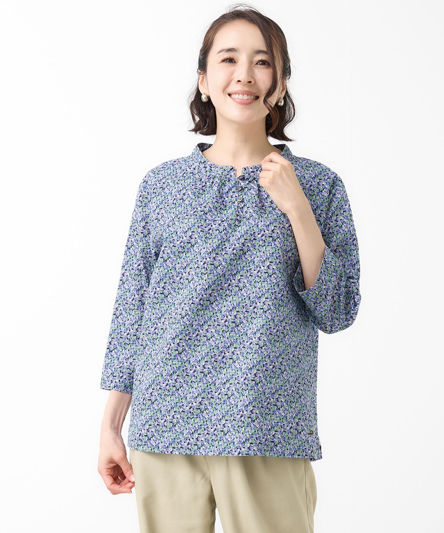 ミラクルウェーブ 花柄 ブラウス【オンラインショップ・一部店舗限定】