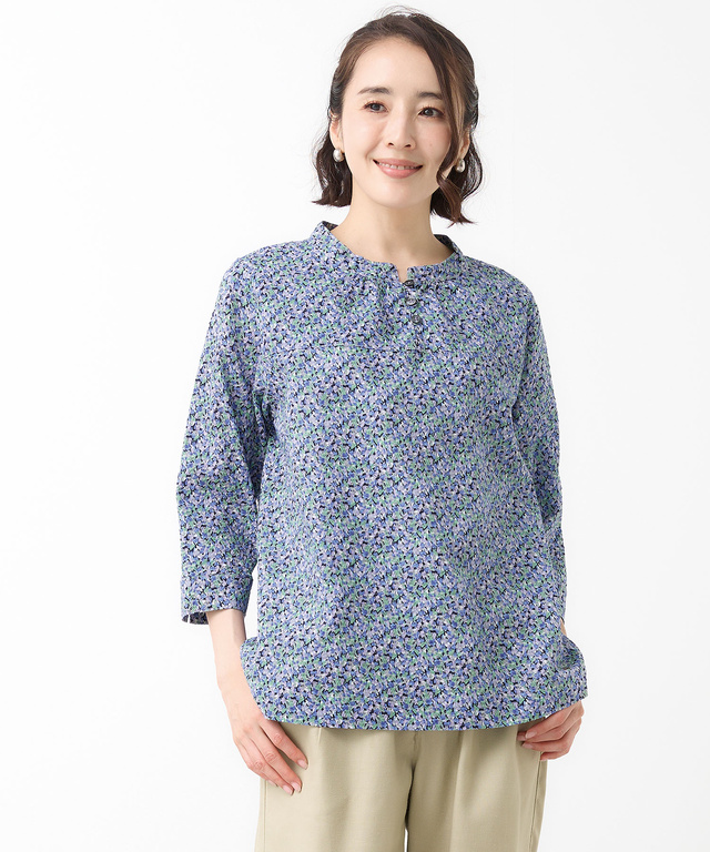 ミラクルウェーブ 花柄 ブラウス【オンラインショップ・一部店舗限定】