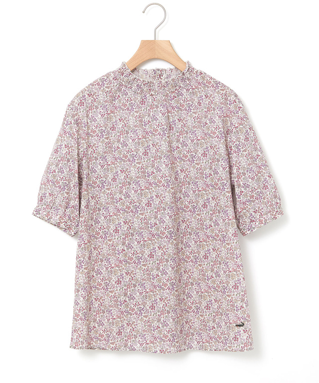 小花柄 シャーリング ブラウス【オンラインショップ・一部店舗限定】