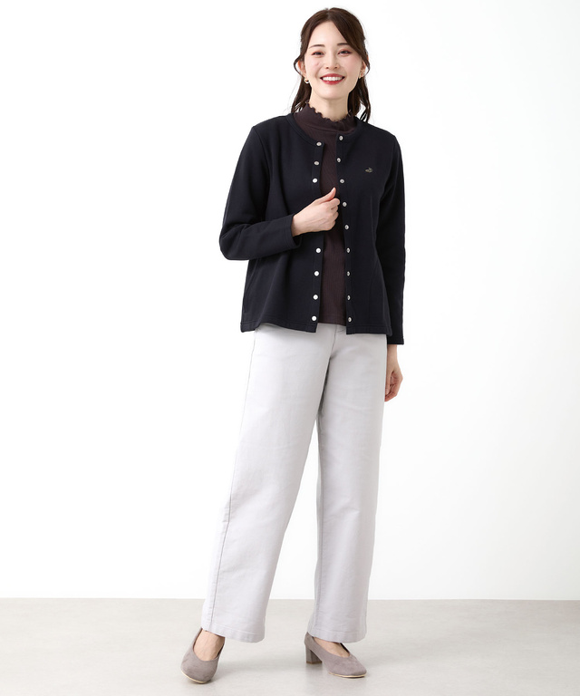 スナップボタン カーディガン