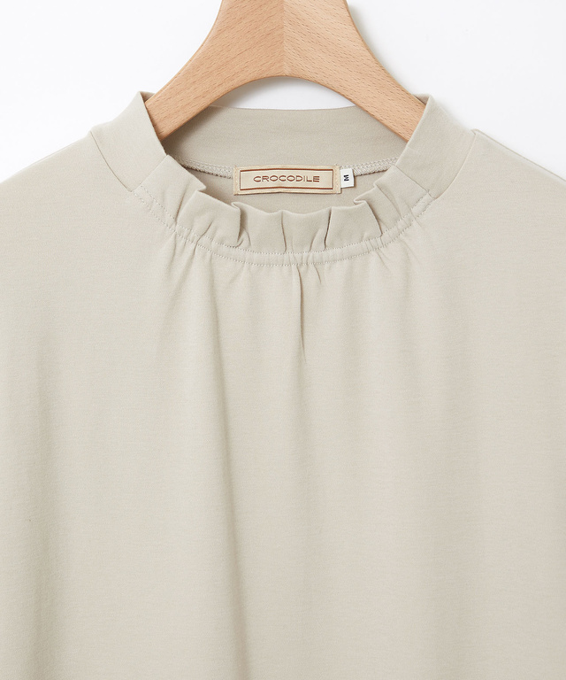 裾レース ハイネック プルオーバー