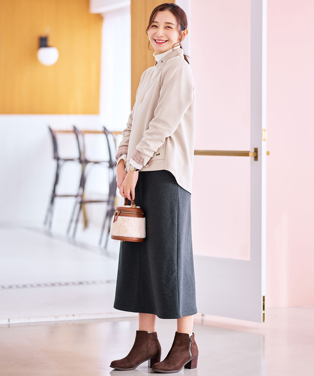 天竺 タートルネック プルオーバー