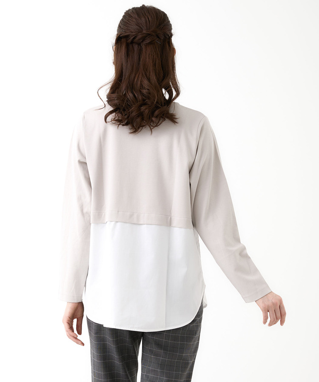 布帛ドッキング カットソー