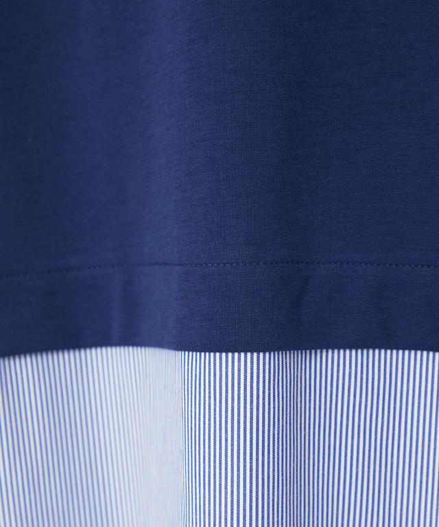 布帛ドッキング カットソー