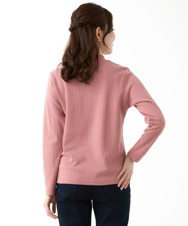 ジャカード ハイネック カットソー