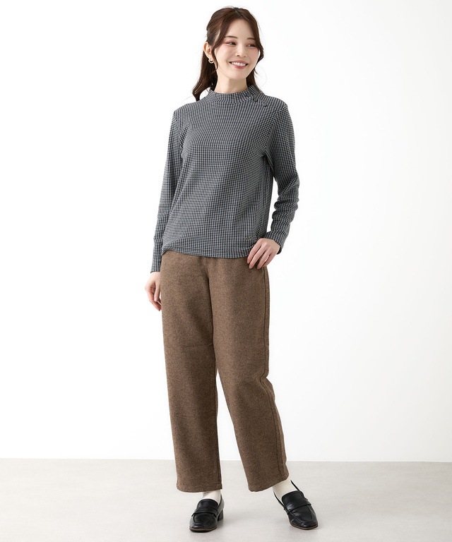 ジャカード ハイネック カットソー