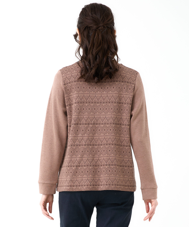 切り替え ジャカード プルオーバー