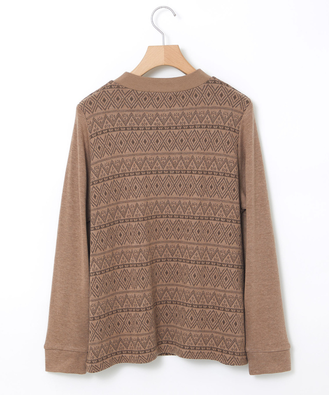 切り替え ジャカード プルオーバー