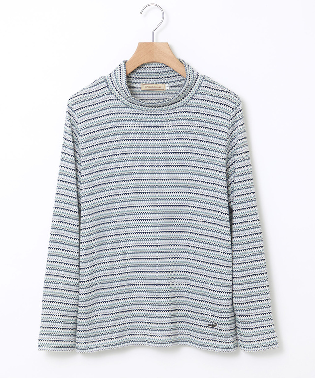 ジャカード ハイネック プルオーバー