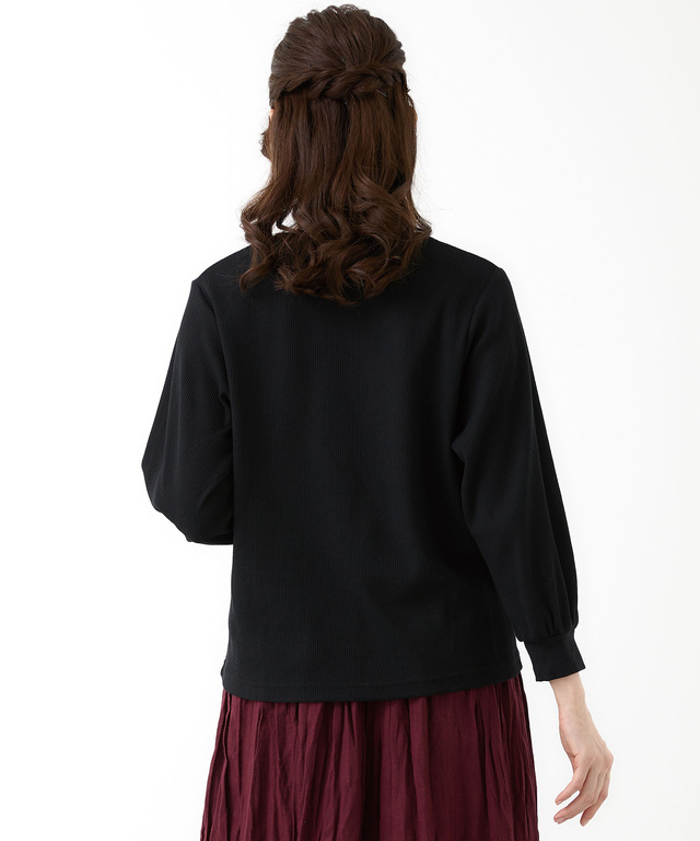 ワッフル生地 長袖カットソー