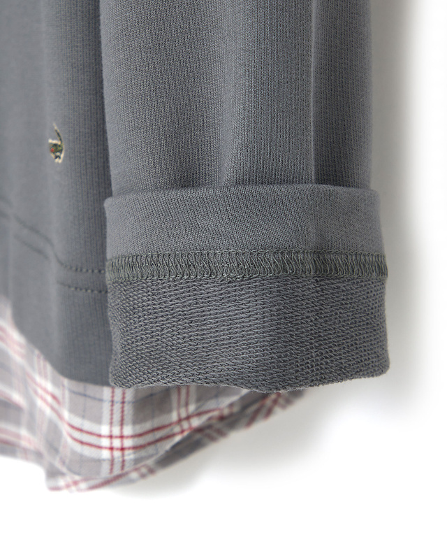 布帛 ドッキング プルオーバー