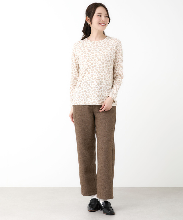 総柄プリント スムース カットソー