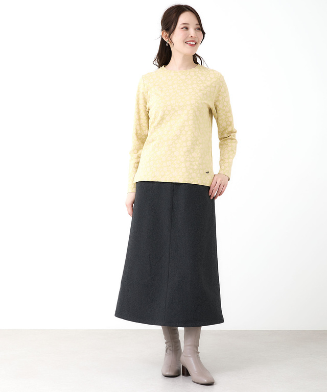 総柄プリント スムース カットソー