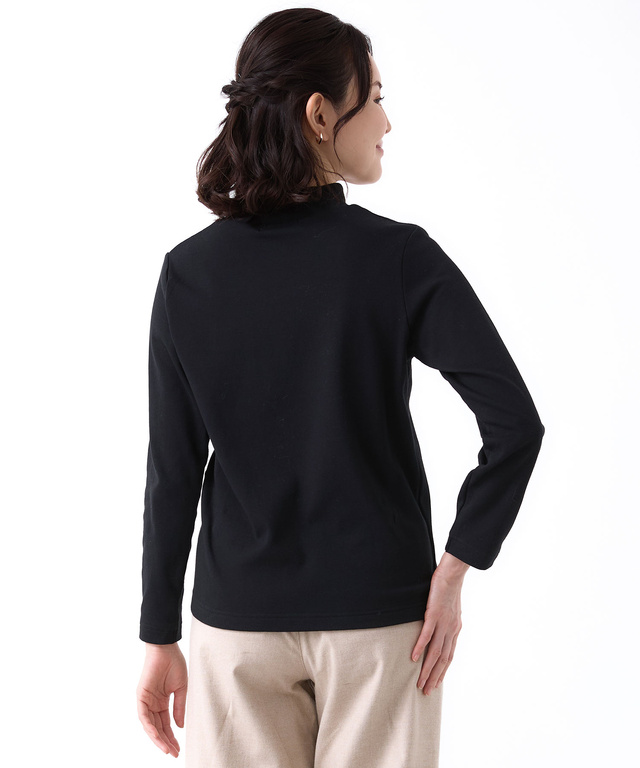 スムース ハイネック カットソー