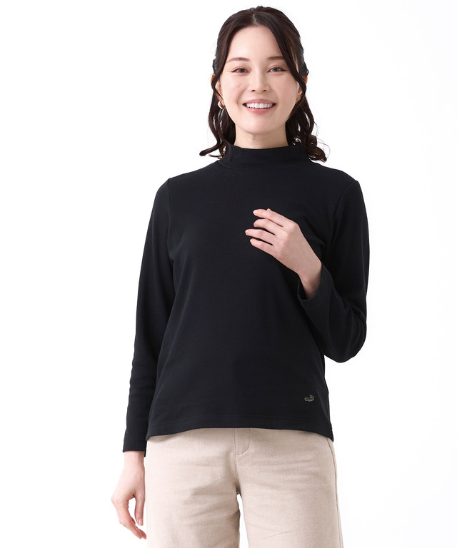 スムース ハイネック カットソー