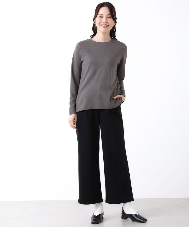 ダブルフェイス クルーネック カットソー