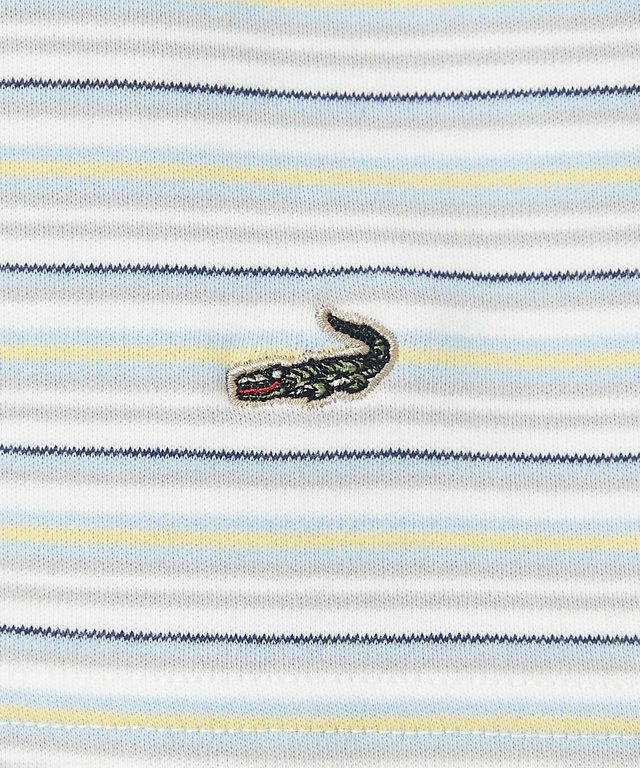 マルチボーダー スムース ハイネックカットソー