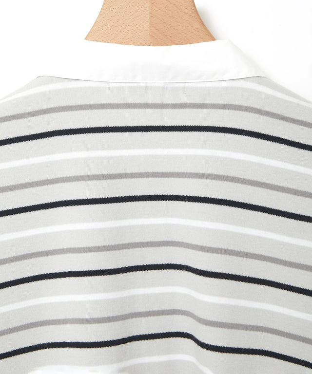 ボーダー 長袖 ポロシャツ