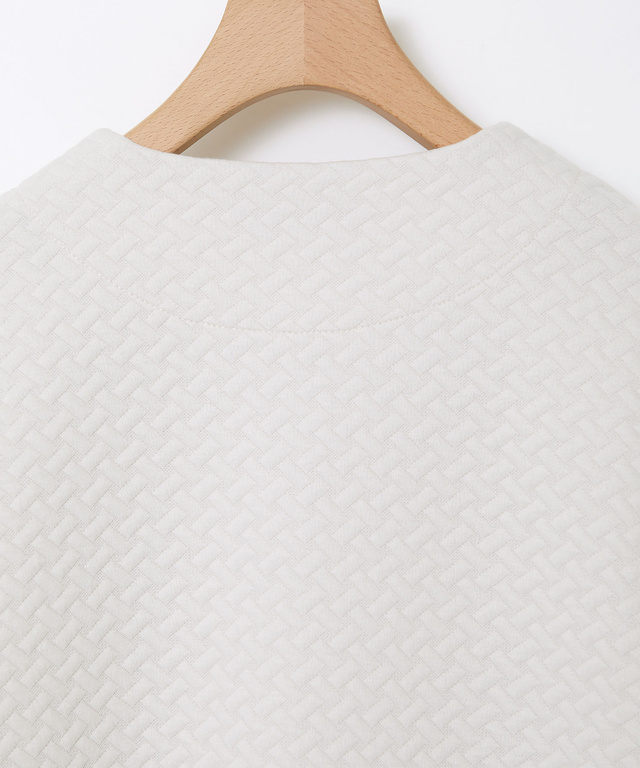 格子柄 ジャカード カーディガン