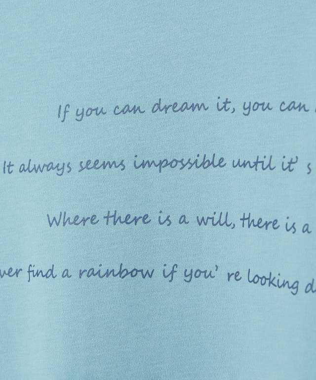 メッセージプリント 七分袖 Tシャツ