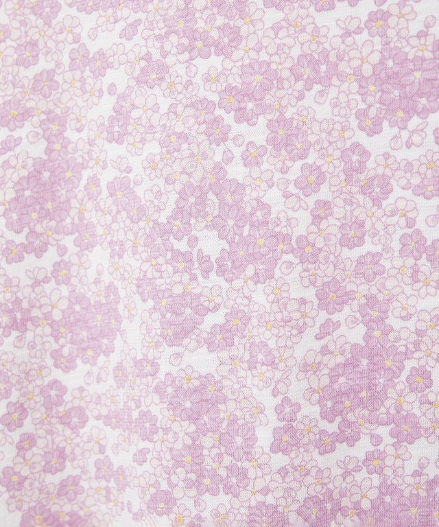 花柄プリント ハイネック プルオーバー