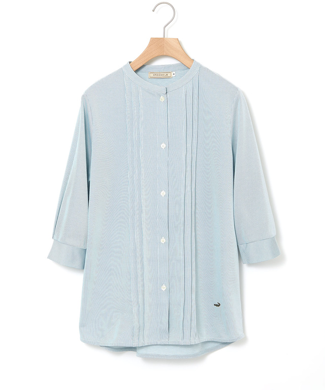 ストライプ ピンタック チュニック