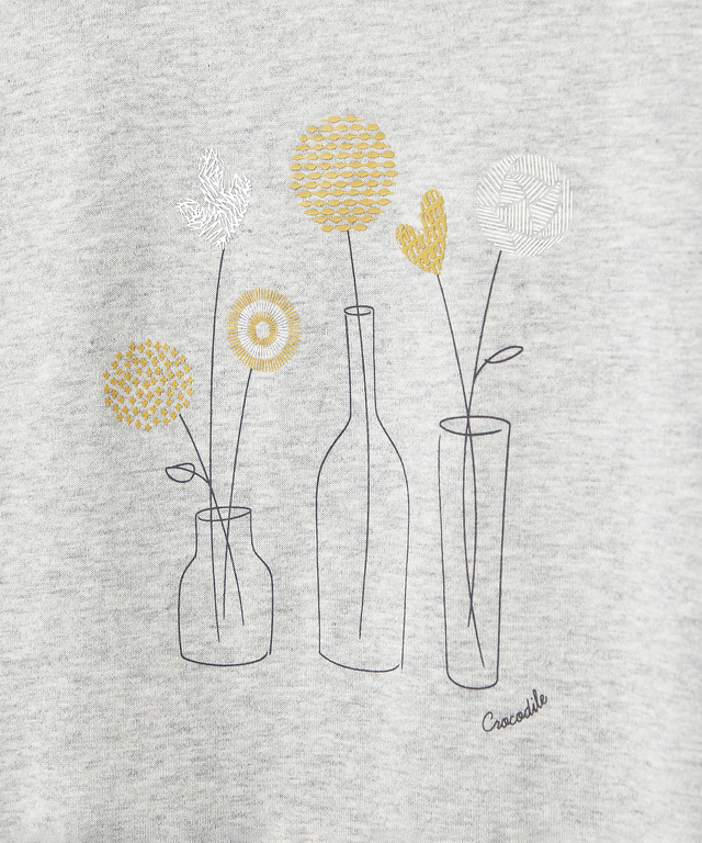 フラワーモチーフ 半袖 Tシャツ