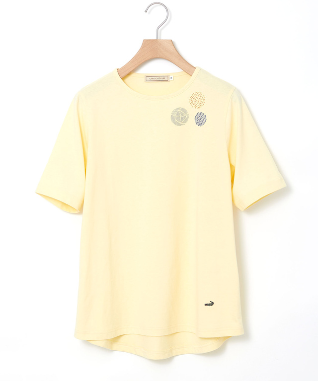 ブローチプリント 半袖 Tシャツ