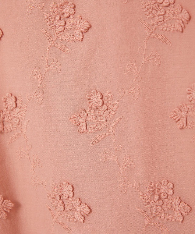 花柄刺繍 ドッキング プルオーバー