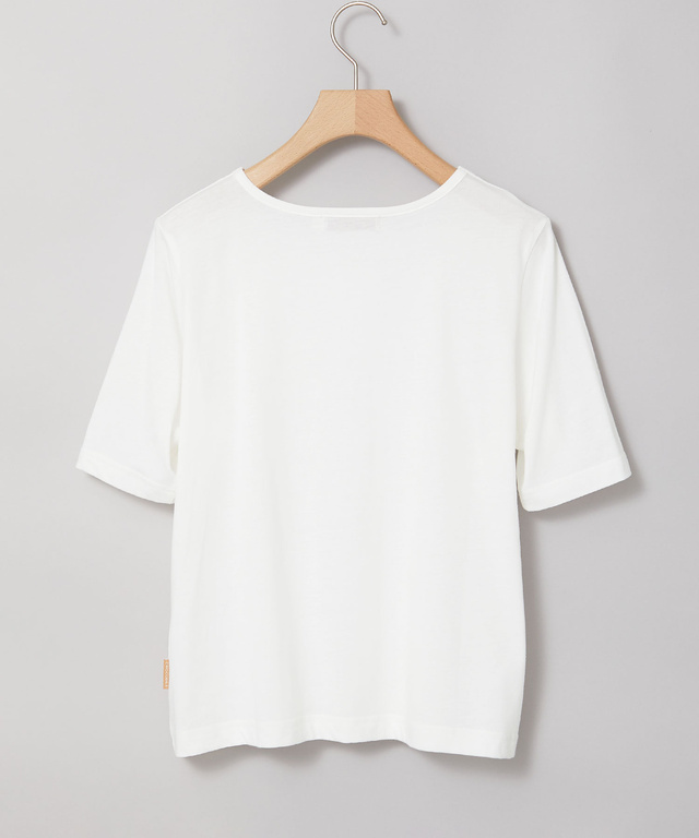 花柄刺繍 ドッキング プルオーバー