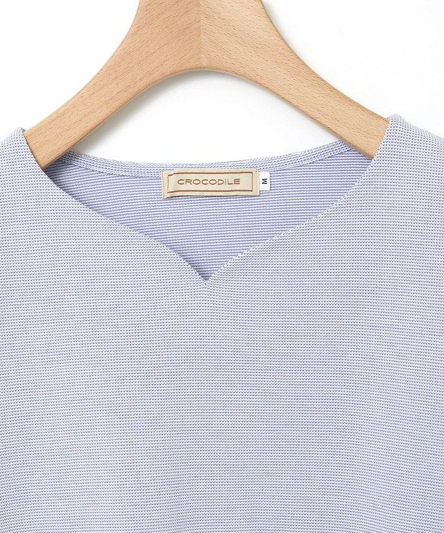 ピンボーダー パフスリーブ カットソー