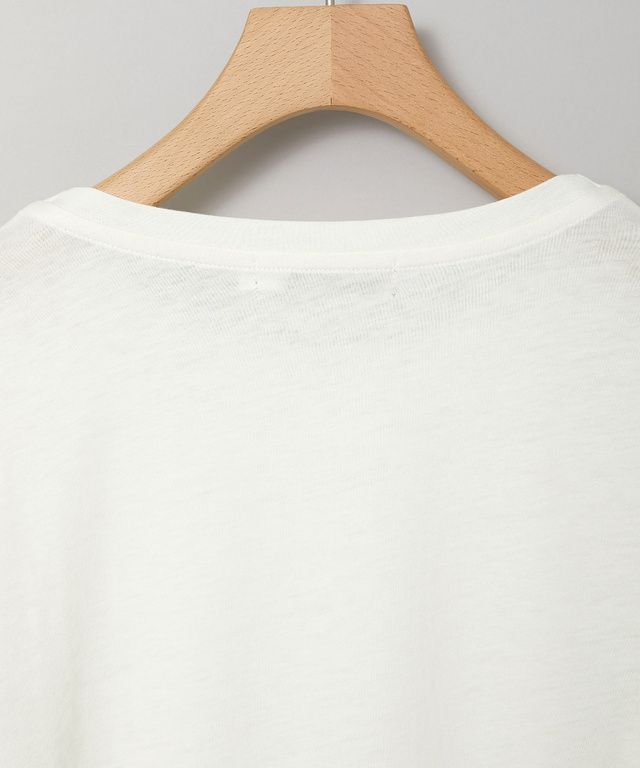 刺繍切り替え 七分袖 カットソー