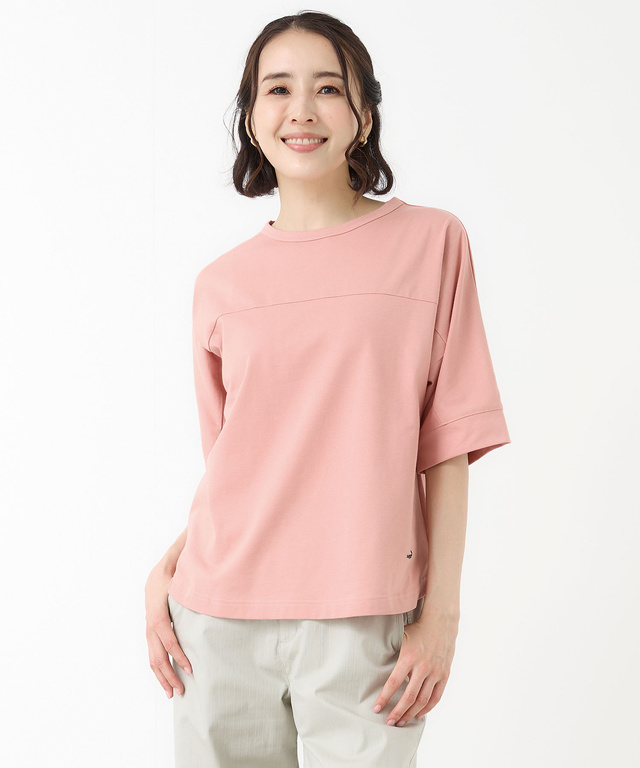 プレーティング天竺 切り替えデザイン Tシャツ