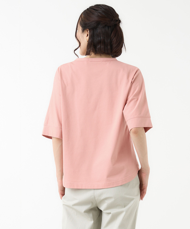 プレーティング天竺 切り替えデザイン Tシャツ