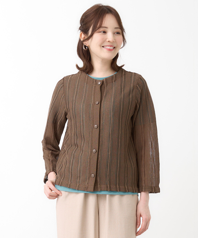 レース カット カーディガン