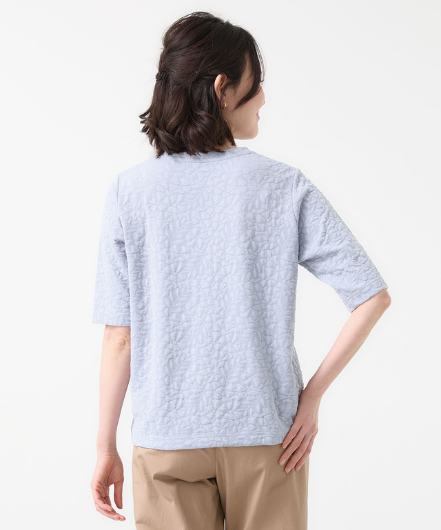 ボタニカル柄 ジャカード カットソー