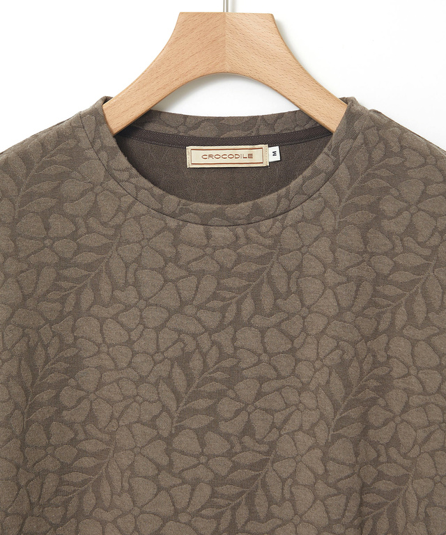 ボタニカル柄 ジャカード カットソー