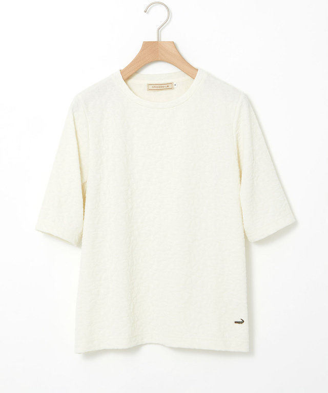 ボタニカル柄 ジャカード カットソー