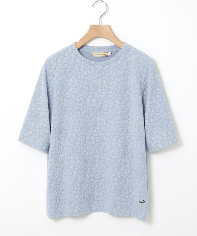 ボタニカル柄 ジャカード カットソー