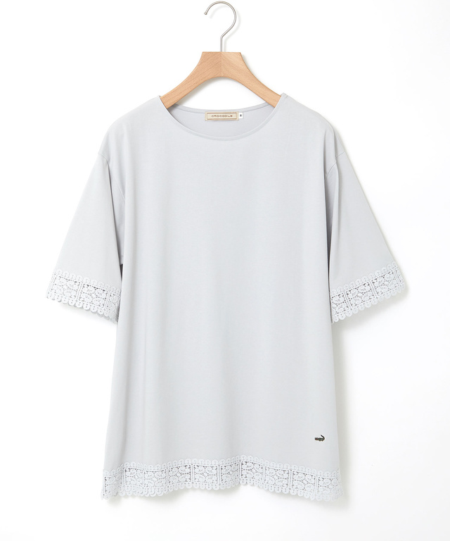レース チュニック丈 Tシャツ