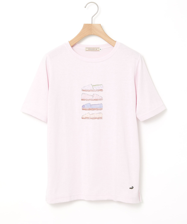 サンダルプリント 半袖 Tシャツ【吸汗速乾】
