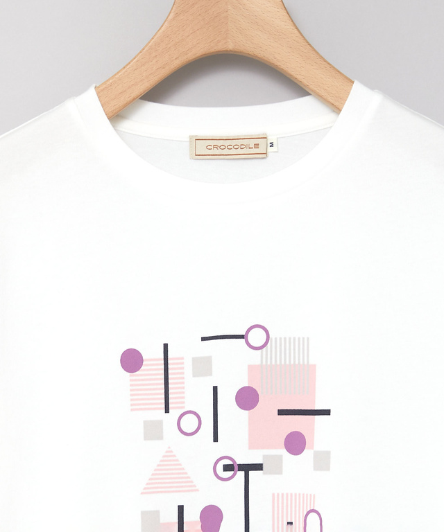 プレーティング天竺 モチーフプリント Tシャツ【UVカット】