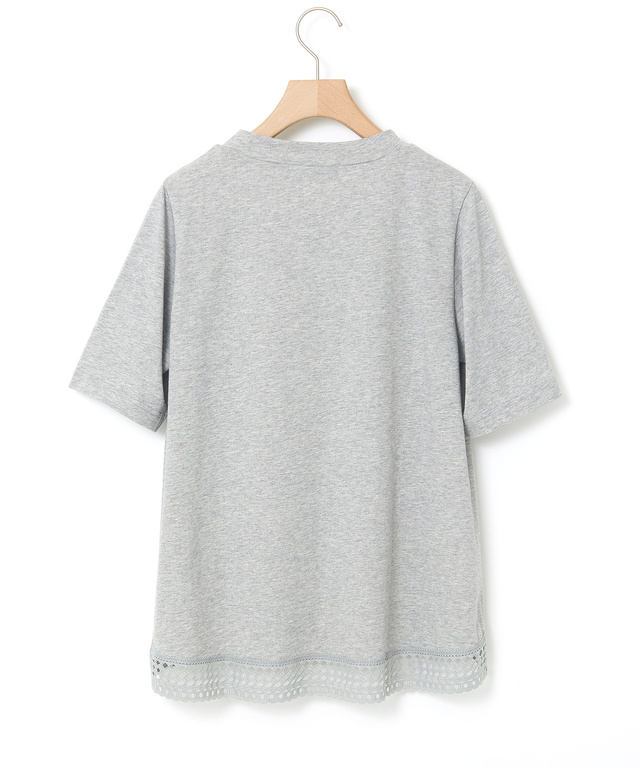 裾レース 半袖 Tシャツ